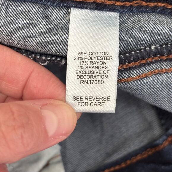 Cato Bootcut Southwest Aztec Jeans 14 Stretch Sequins Embroidered Rodeo Western - Picture 15 of 16